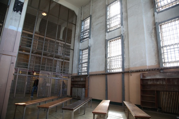 A cool shot of the prison library.